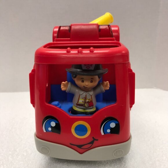 Fisher Price Little People Toddler Helping‎ Others Fire Truck w/ 2 fire fighters - Picture 2 of 5
